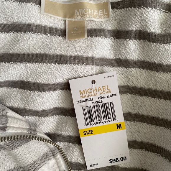 NEW! MICHAEL KORS WOMENS FULL ZIP SWEATER JACKET - Picture 7 of 8